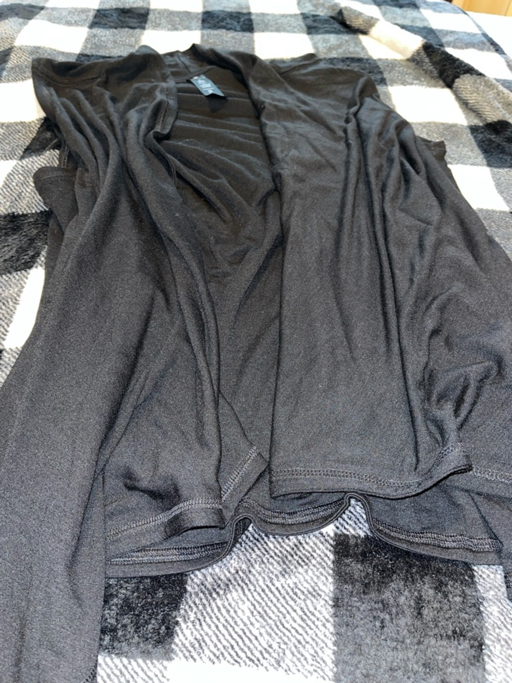 Yogalicious Black Lightweight Open-Front Women's Cardigan